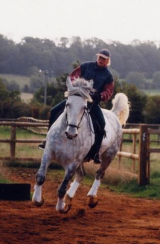 Sally riding My Girl George