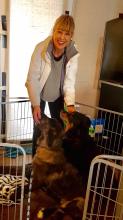 Sally with Hugo and Alfie