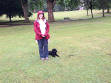 Ted the Poodle with Katie